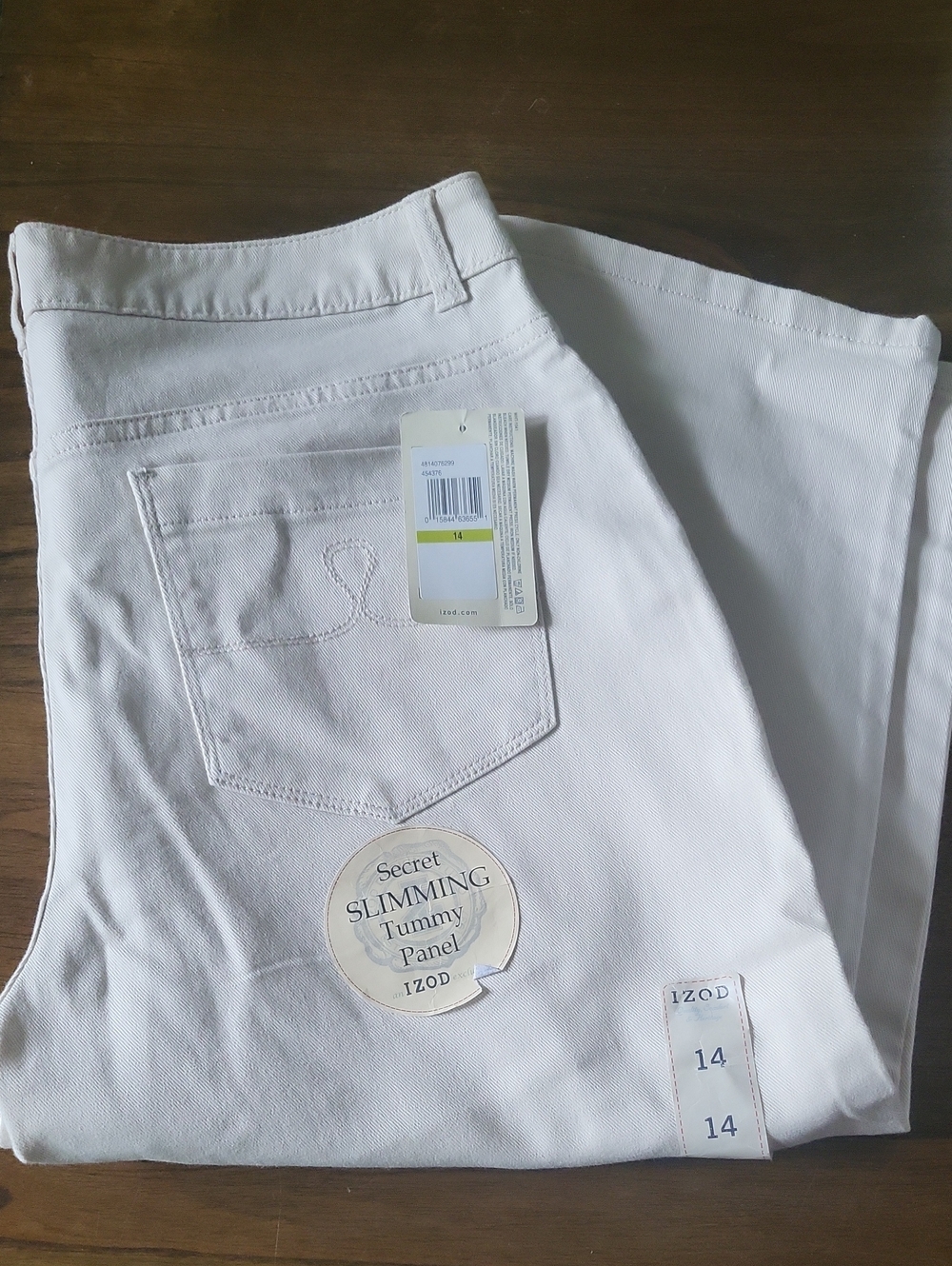 Izod White Slimming Tummy Panel Jeans